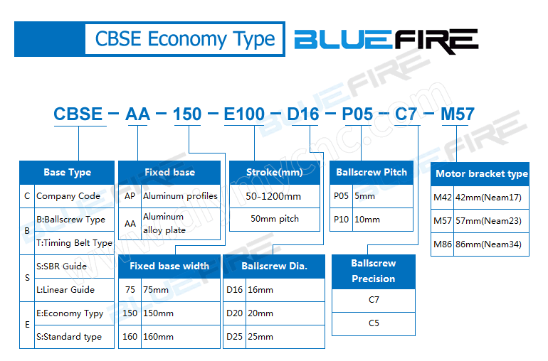 BLUEFIRE CBSE Economic Type Linear Axis Robot